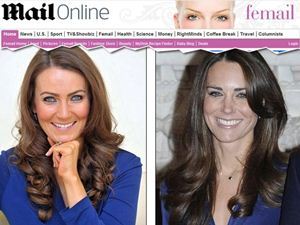Ex-garçonete está rica desde que largou a profissão e assumiu ser sósia oficial de Kate Middleton