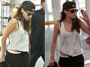 Kristen Stewart se irrita em aeroporto