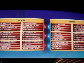 UEFA realiza sorteio da fase de grupos da Liga Europa