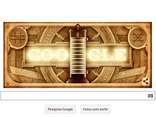 Alessandro Volta - Google homenageia inventor da pilha elétrica